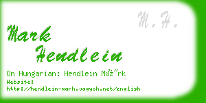 mark hendlein business card